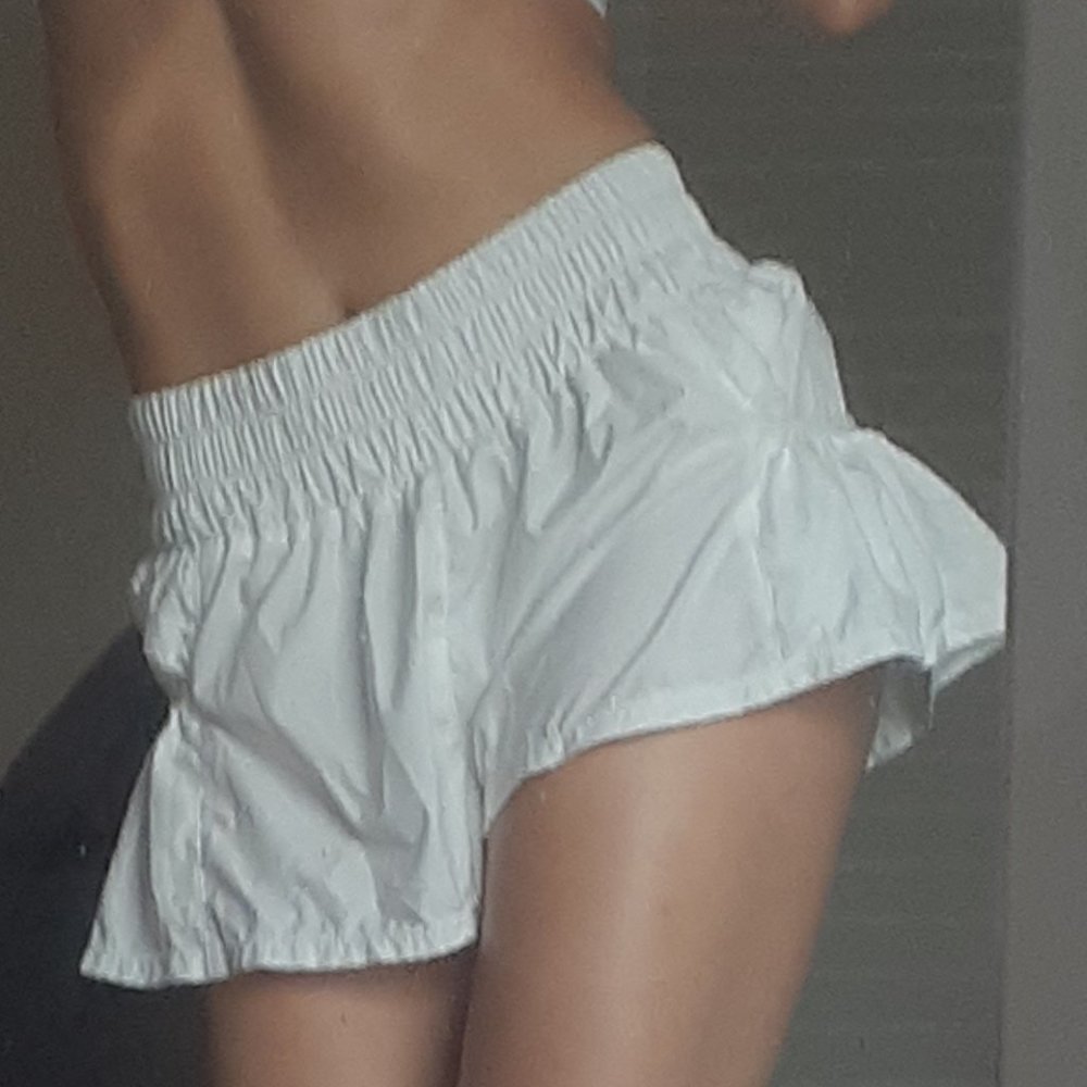 Free People Movement Get Your Flirt On Shorts in white